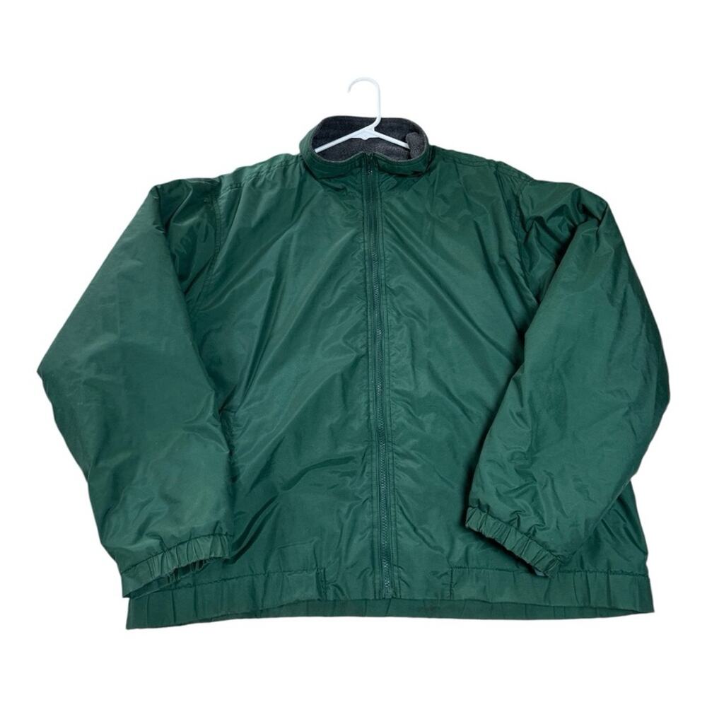 Prides Landing Men’s Jacket Coat Fleece Lined Vintage Green Large